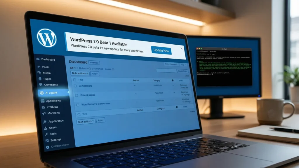 Nuevo diseño del panel de administración WordPress 7.0 en 2026