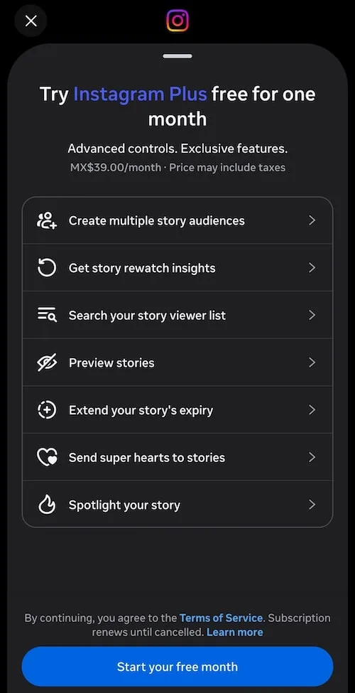 Funciones exclusivas de Instagram Plus para Stories en 2026